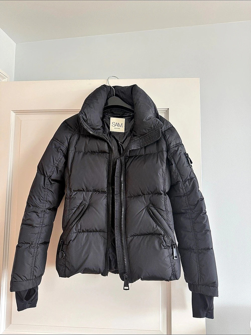 SAM. Freestyle Down Puffer Jacket Matte Black Size Small